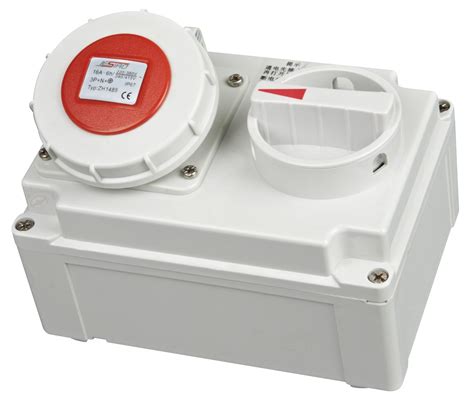 industrial electrical socket box|industrial socket with isolator.